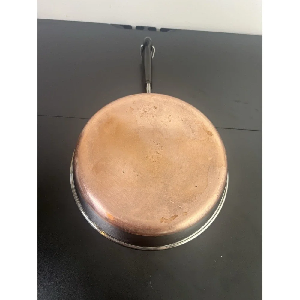 Revere Ware Stainless Steel 9-inch 1801 Copper‎ Bottom Skillet